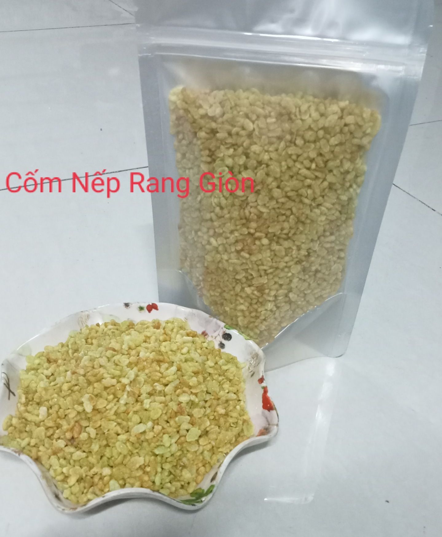 1 kg cốm nếp rang giòn,cốm nếp non chiên giòn