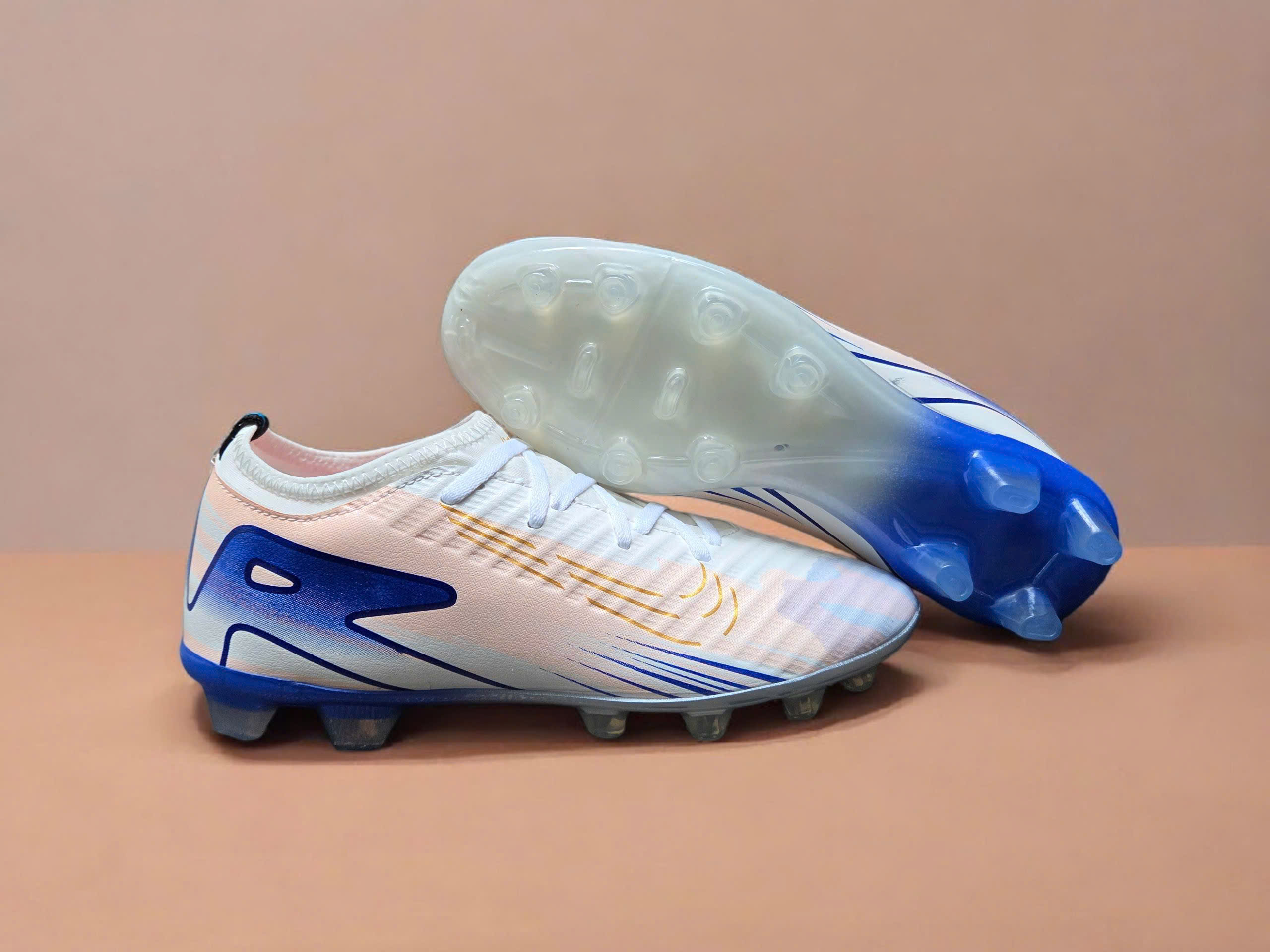  Giày Đá Bóng Winbro Vapor Trắng Xanh Đế FG Sân Tự Nhiên - Giày Bóng Đá Thể Thao Nam Nữ 