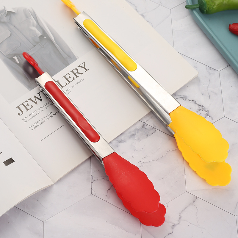 Thép không gỉ Kẹp đồ ăn, kẹp bánh mỳ, tự chọn BBQ Kẹp gắp nướng thịt, kẹp đồ ăn, nhà bếp dụng cụ làm bánh