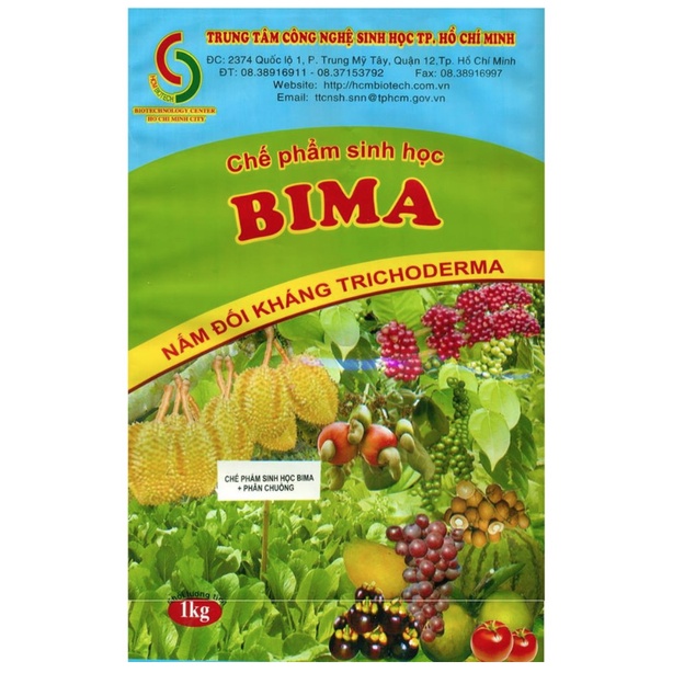 Men Vi Sinh, CHẾ PHẨM SINH HỌC BIMA (nấm đối kháng Trichoderma) đầu trâu BIMA - gói 1kg