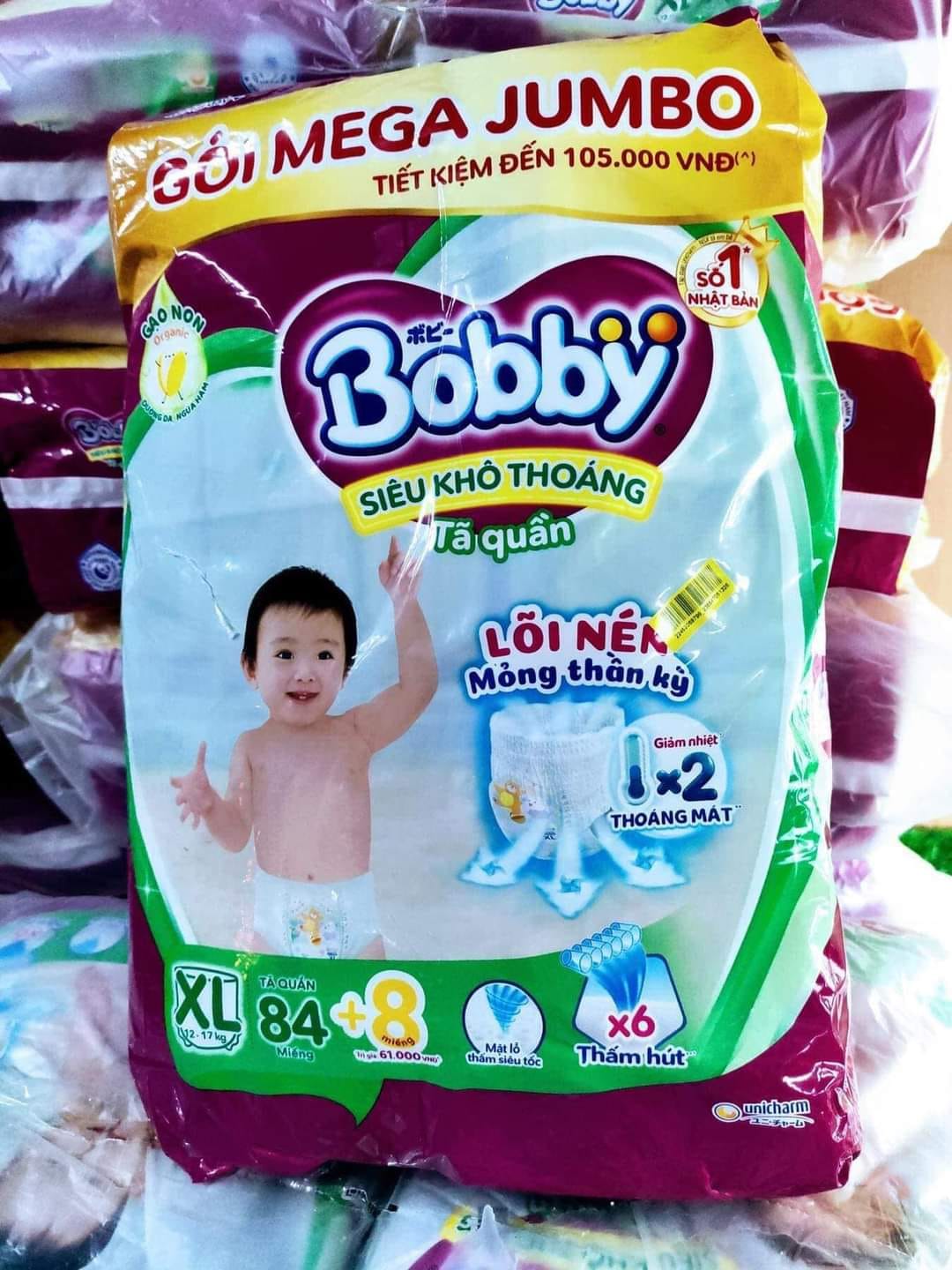 TÃ quần bobby mega jumbo XL84 mẫu mới nhất
