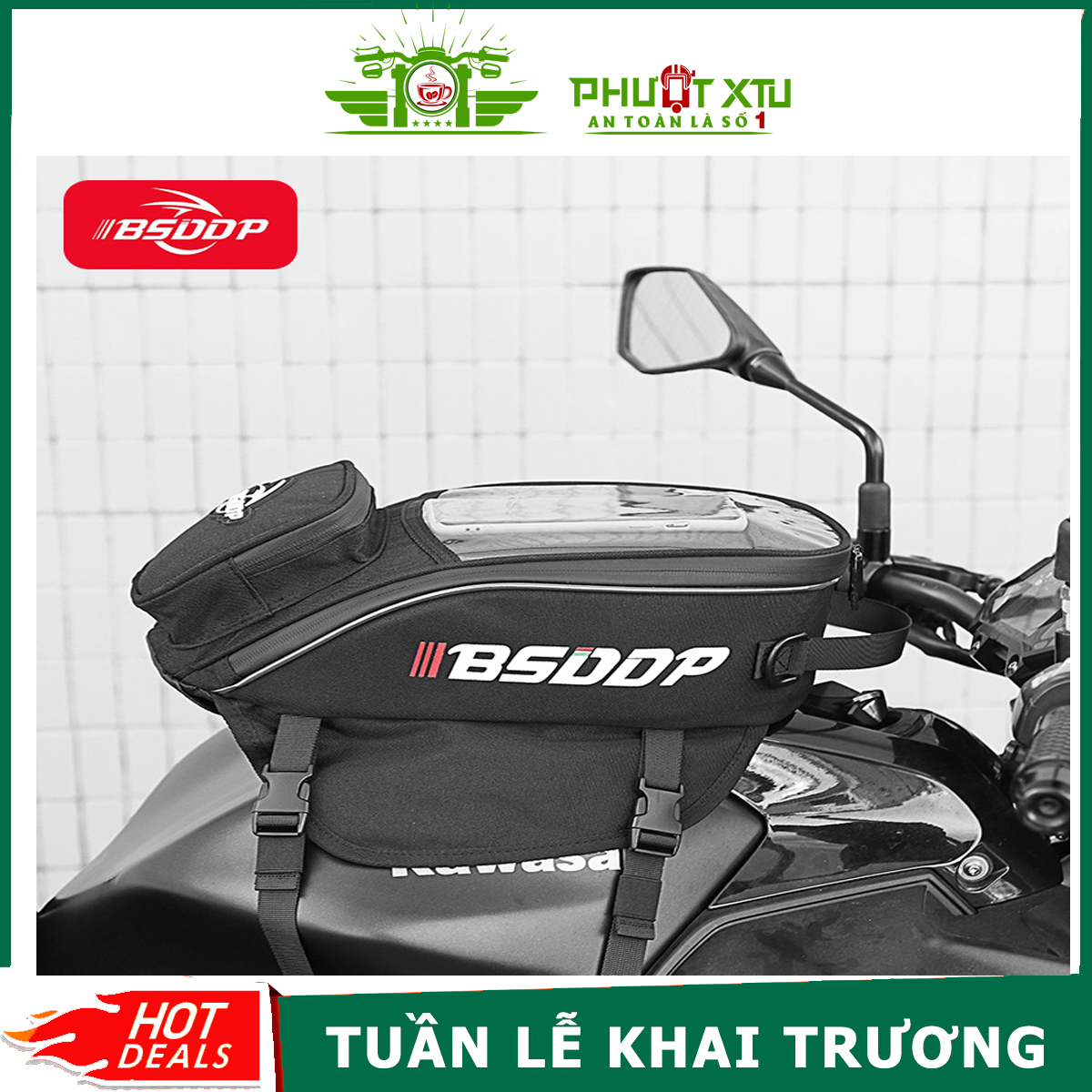 Túi hít bình xăng đựng đồ đa năng khi đi moto xuyên việt đường dài - hãng BSDDP sản xuất - Hội quán PHượt XTU khuyên dùng