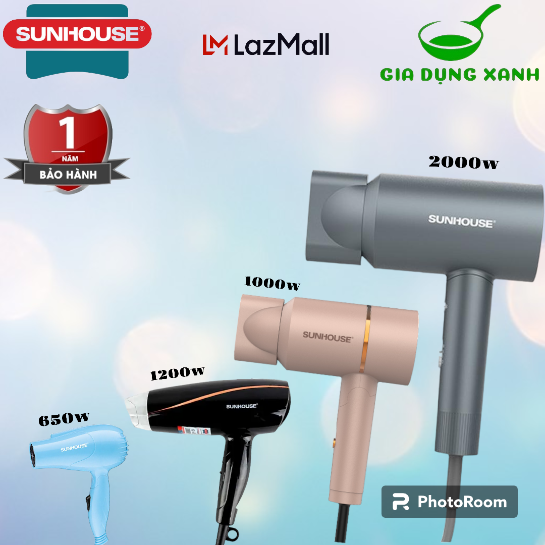 Máy sấy tóc nóng lạnh sunhouse shd2313 , shd2306 , shd2315 , shd2305 riêng 2305 ko có sấy lạnh bảo hành toàn quốc 12 tháng
