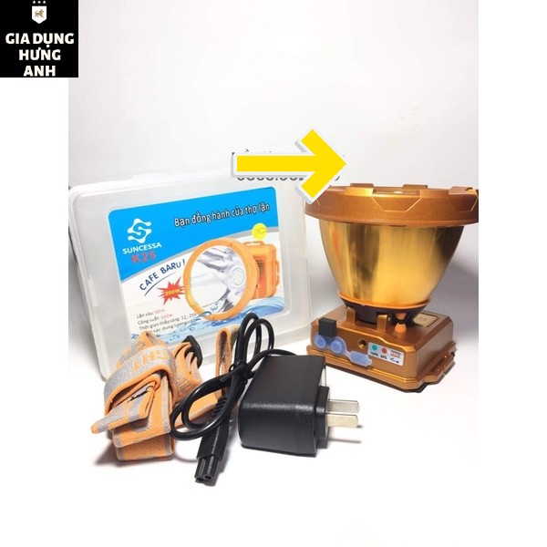 Đèn pin đội đầu siêu sáng suncessa k25 200w 3 chế độ