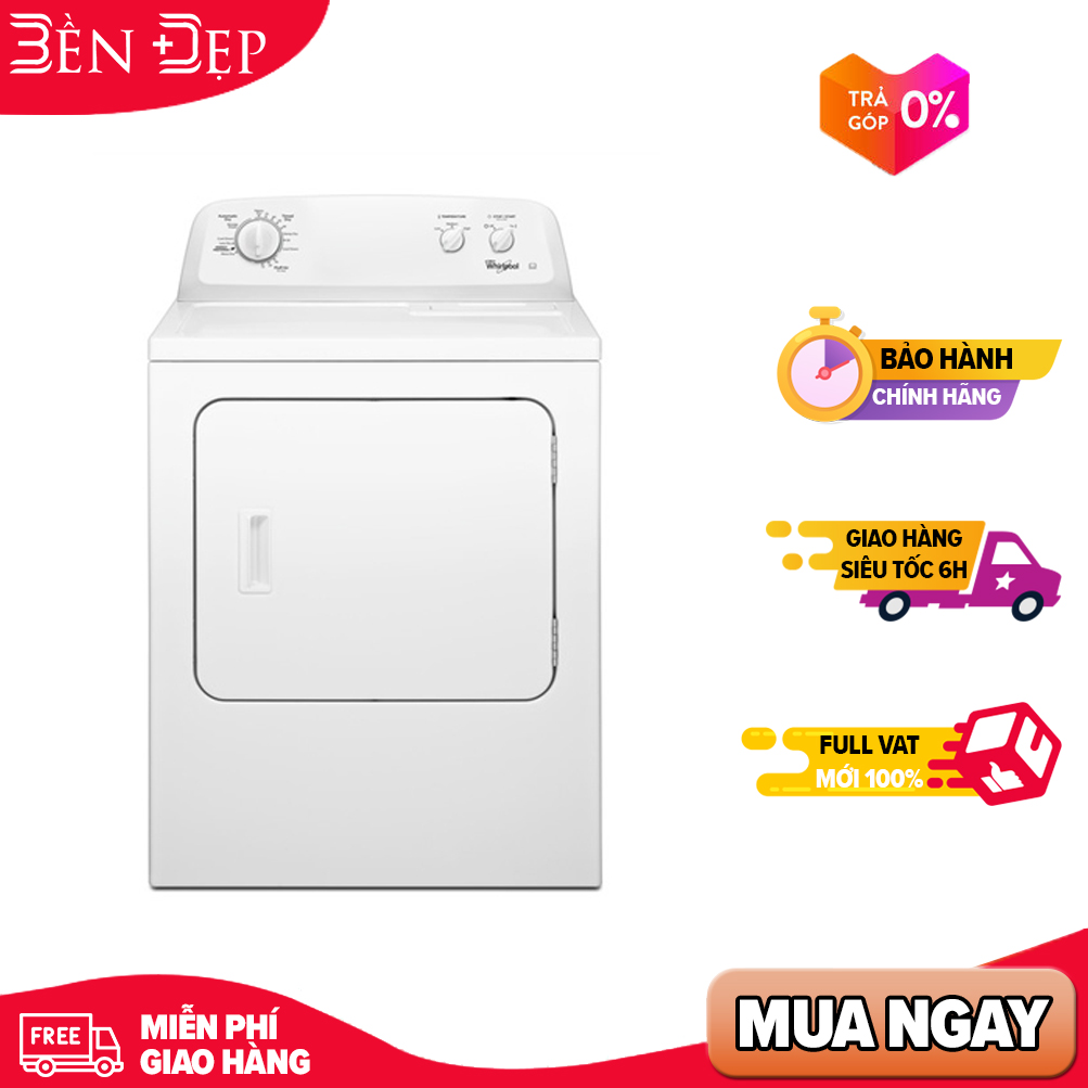 Máy sấy thông hơi whirlpool 15 kg 3lwed4705fw