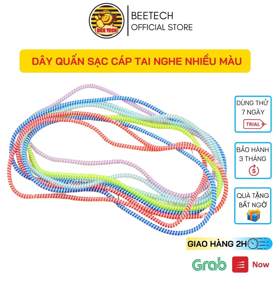 Dây quấn bảo vệ cáp sạc và tai nghe BEETECH , bọc bảo vệ chống đứt gãy cáp - Beetech