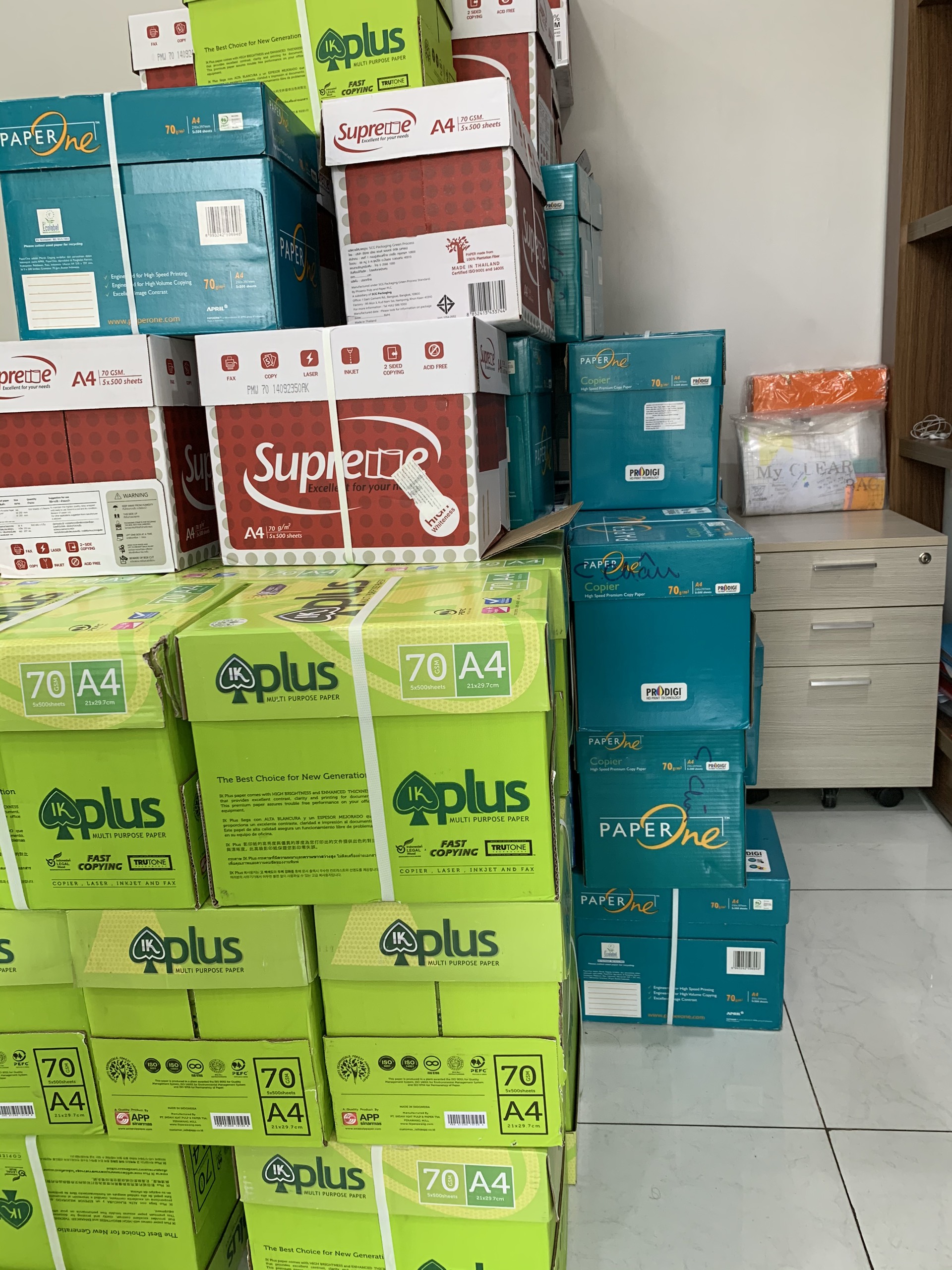 [HCM]Giấy in A4 70 gsm Supreme - nhập khẩu Thái Lan - 500 tờ/1 ream