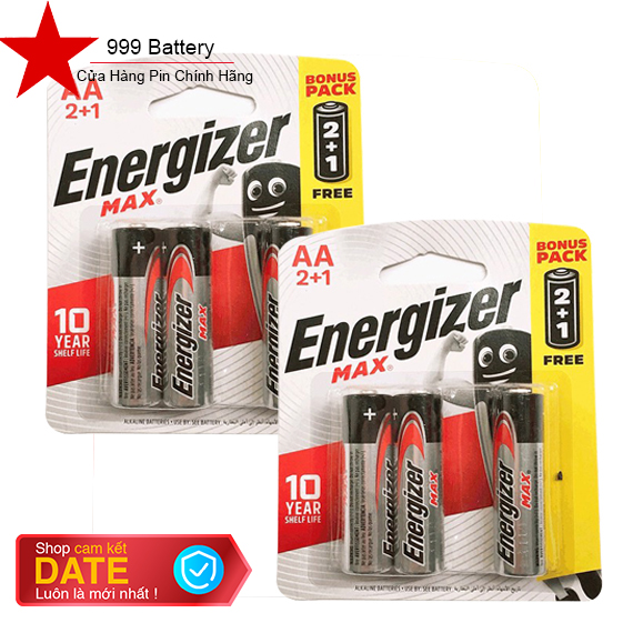 Combo 2 vỉ pin tiểu AA Energizer Alkaline chính hãng