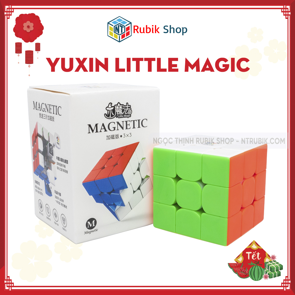 [Hoàn tiền 10%][Rubik 3x3x3] Rubik Yuxin Little Magic 3x3x3 Stickerless có nâm châm hộp mới 2022