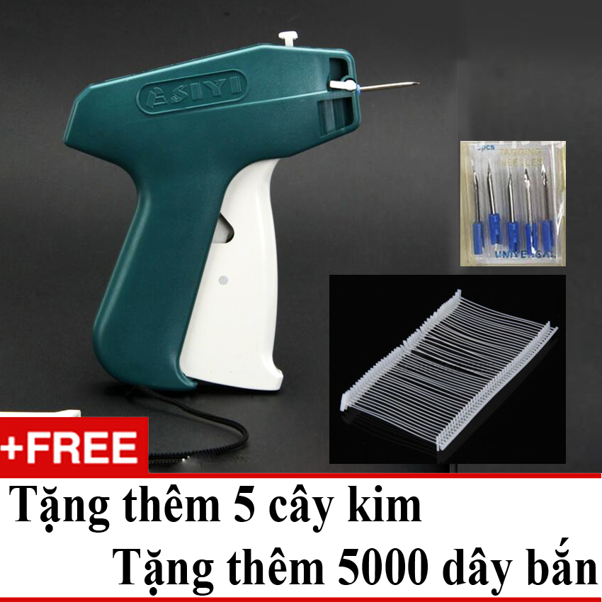 Máy Bắn Tem Mác Quần áo SIYI, Tặng 5000 dây bắn mác dài 2 cm + 5 cây kim bắn ( màu xanh )