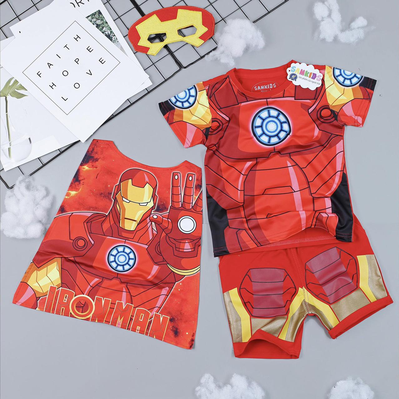 [HCM]Đồ bộ siêu nhân người sắt LV4 - tặng áo choàng và mặt nạ cực ngầu