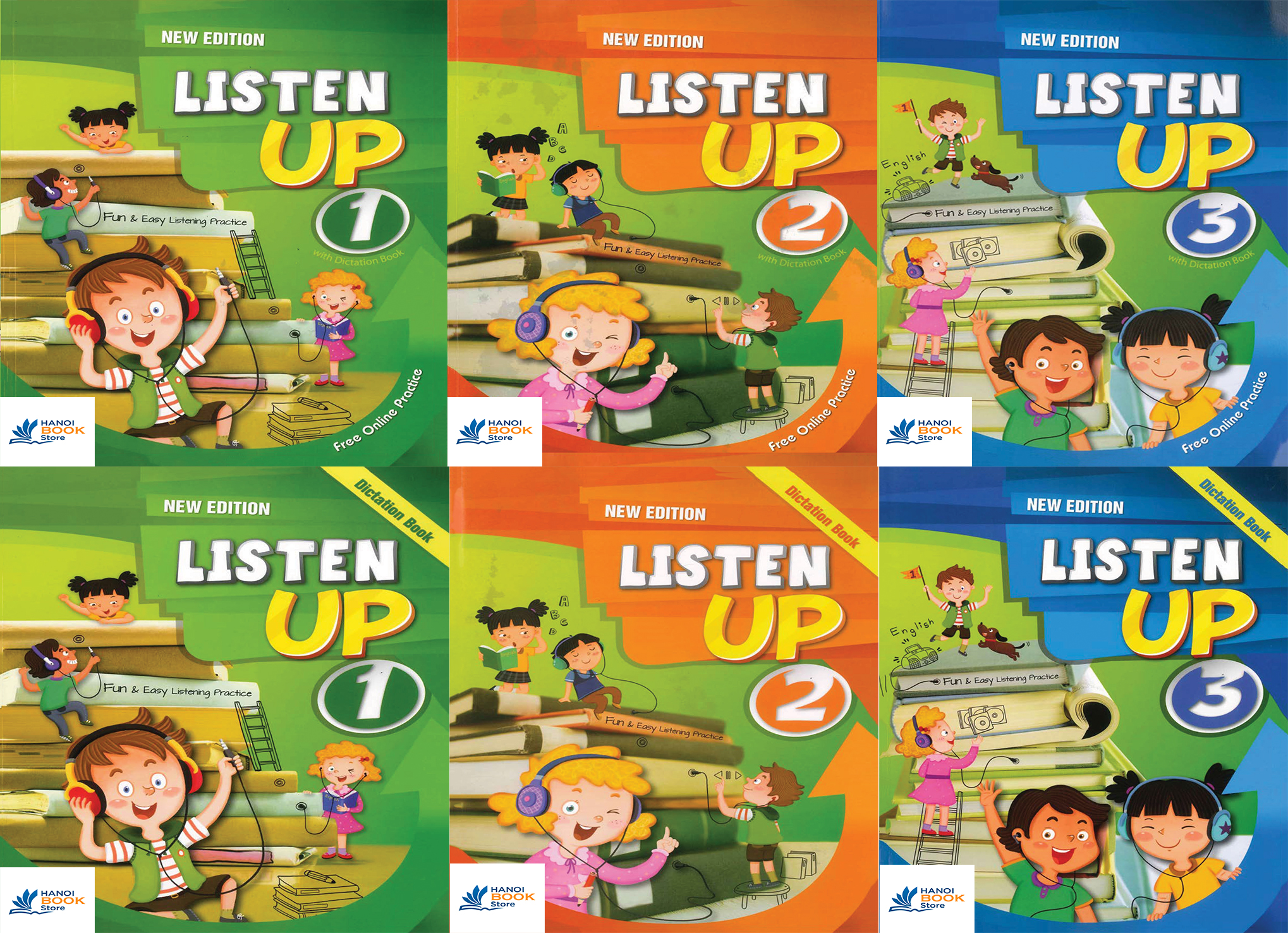 Listen up book (sách màu - tích hơp student book và dictation)