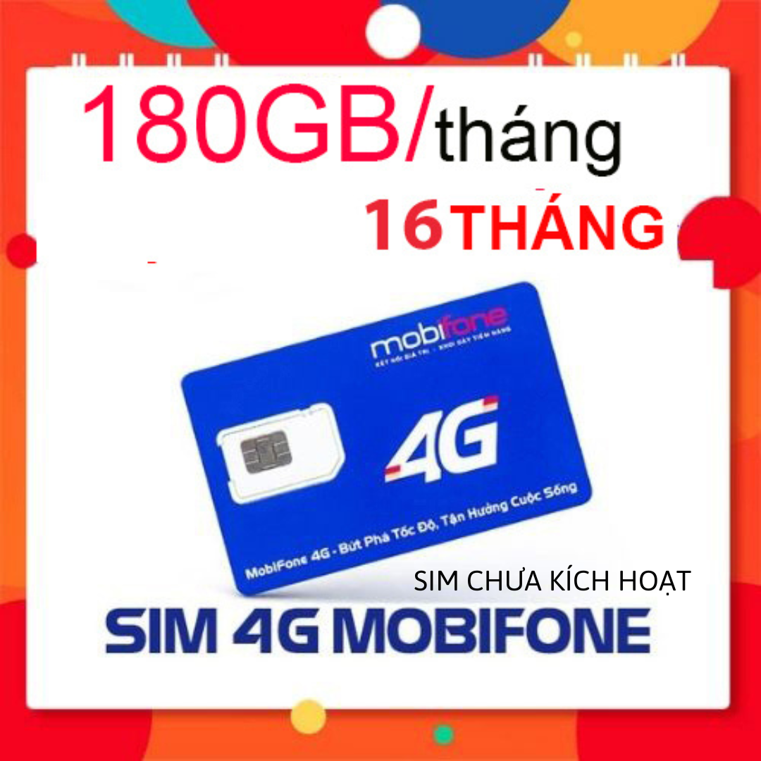 CHƯA KÍCH HOẠT. Sim 4G Mobifone trọn gói 1 năm 5G/Ngày 6GB/ngày DATA TỐC ĐỘ CAO 12fd50/12MDT50 12max90 thông tin từng gói trong mô tả