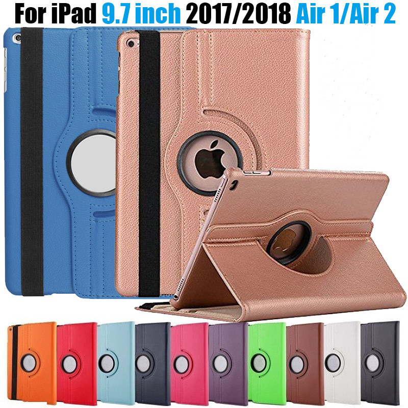 Bao da iPad Air Air2 iPad gen 5 2017 iPad gen 6 2018 9.7inch xoay 360 độ nhiều màu giá rẻ có tắt mở màn hình