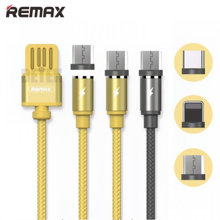 Cáp sạc nam châm remax rc - 095 series - sạc cổng lightning, typec & microusb