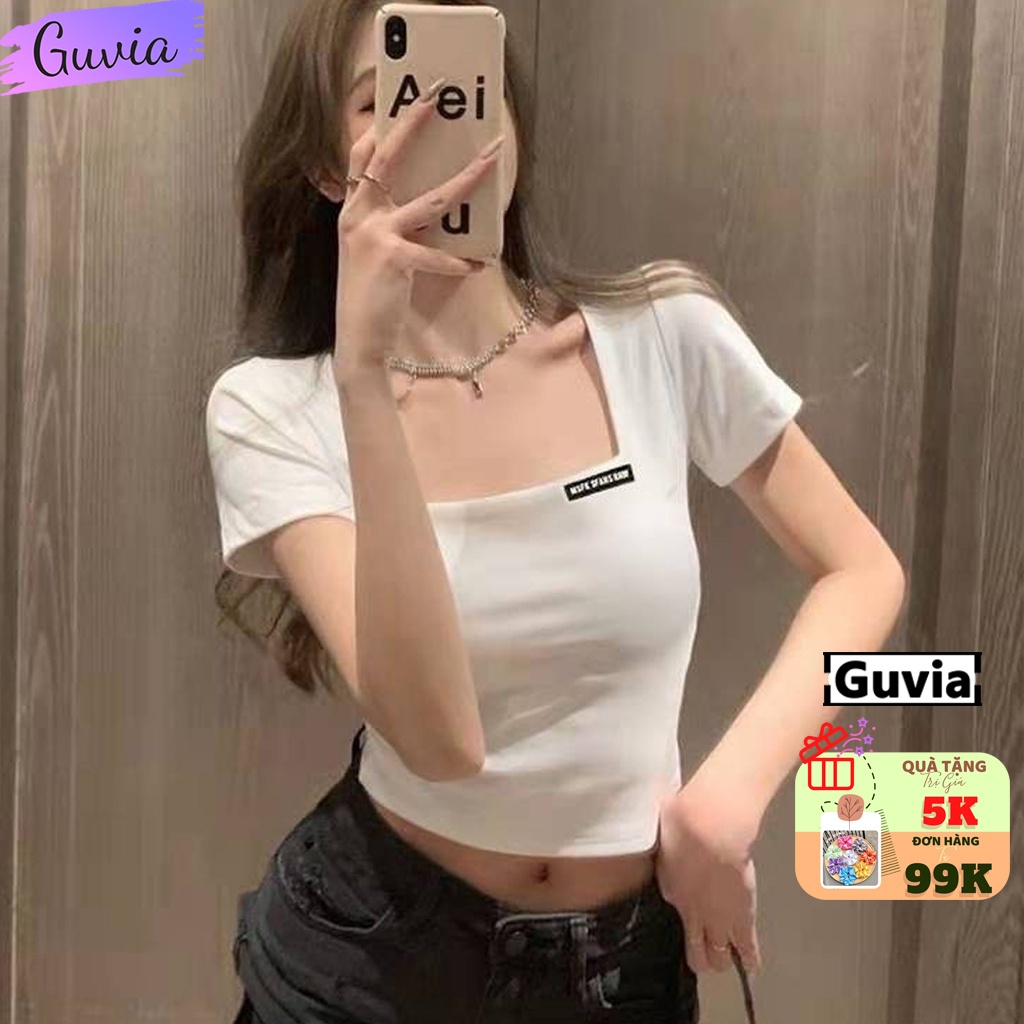 Áo cổ u thêu thun gân yêu 5