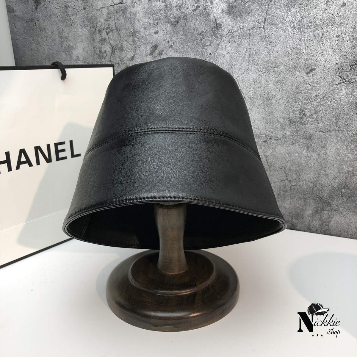 Mũ bucket da đội sụp sụp thời trang