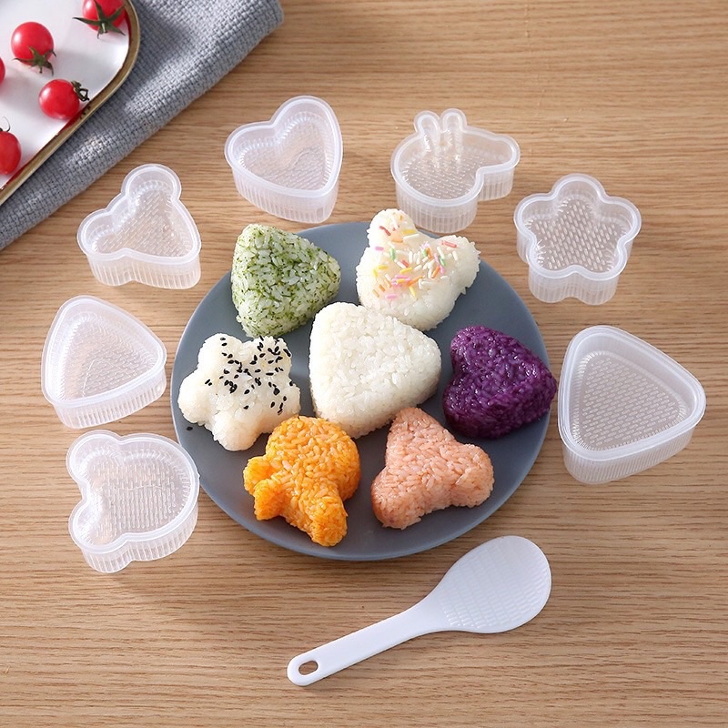 Bộ 7 khuôn tạo hình cơm bento mới 2021