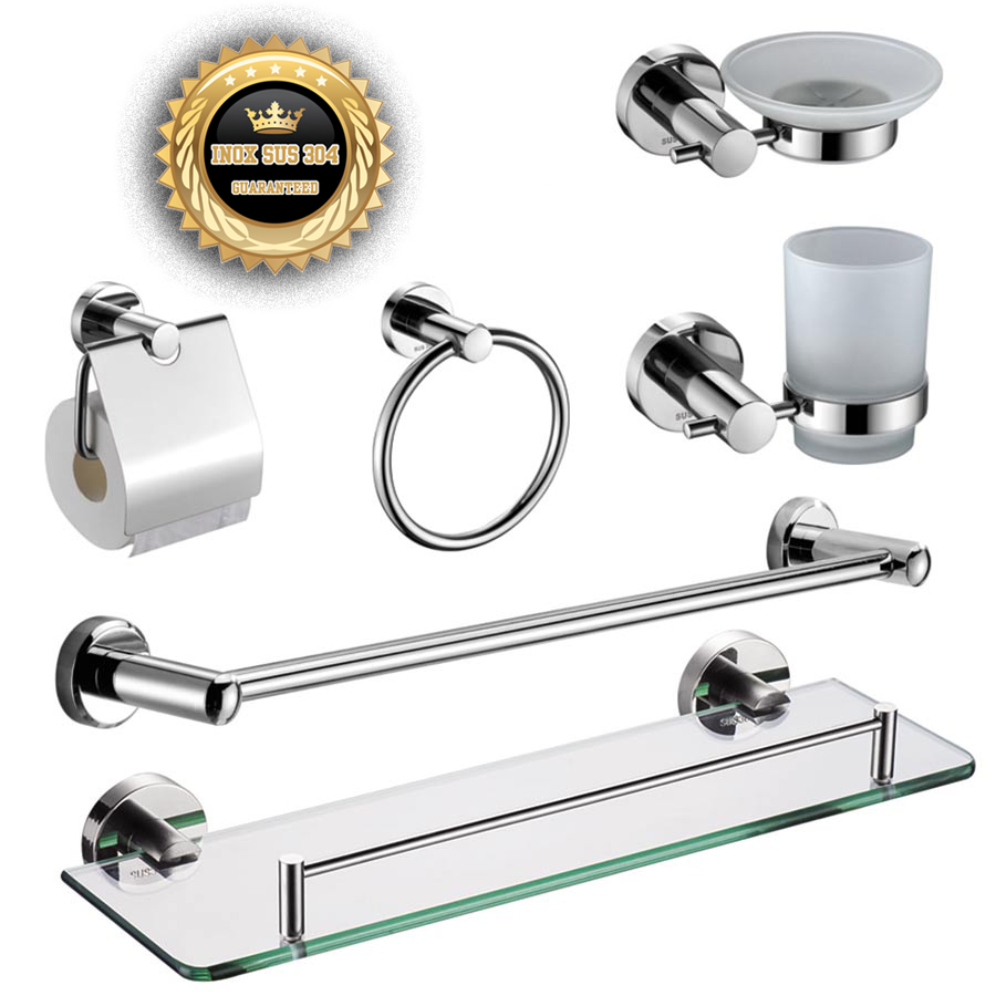 Bộ phụ kiện Inox 6 món trong phòng tắm Eurolife EL-P01