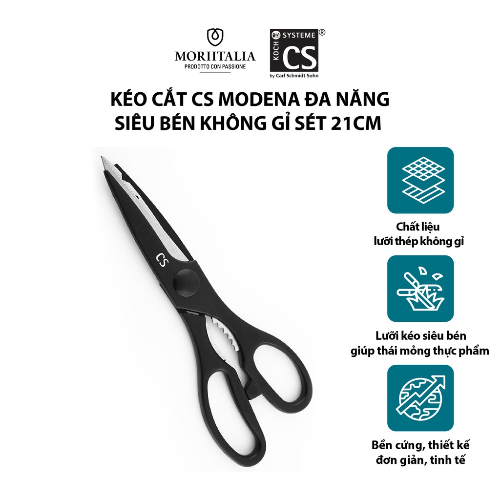 Kéo cắt CS Modena đa năng siêu bén không gỉ sét Moriitalia 000196