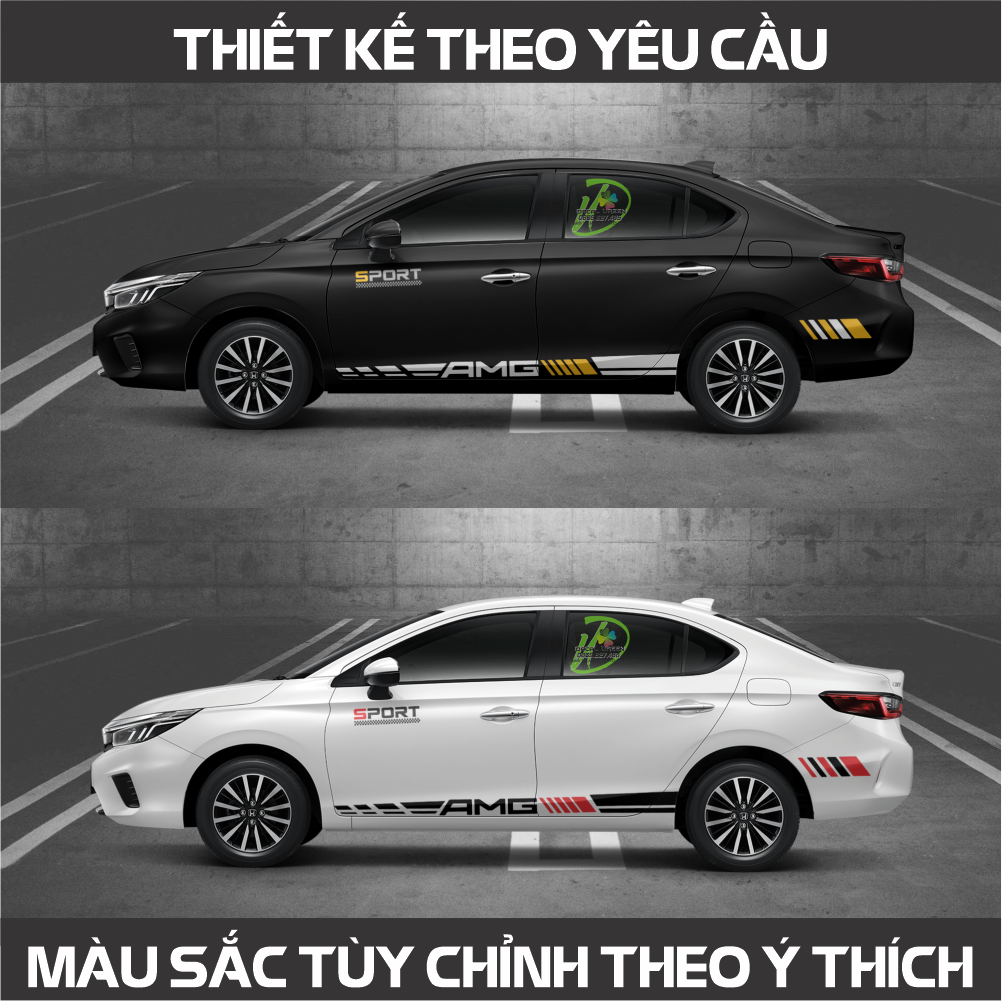 Tem xe City 2021 đơn giản - đẹp - chất