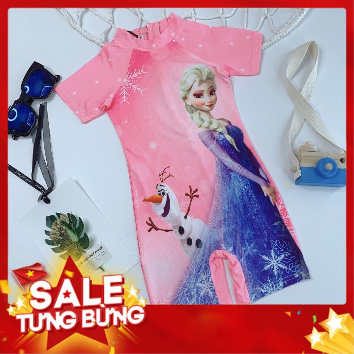Đồ Bơi Cho Bé Gái Size Đại Liền Thân, Bộ Bơi Bé Gái 10 tuổi - 12 tuổi - BBSĐBBGELSA