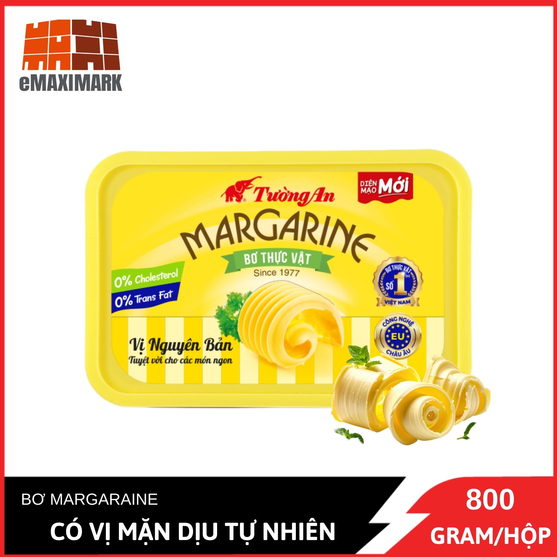 COMBO 5 HỘP BƠ MARGARINE TƯỜNG AN 800GRAM/HỘP
