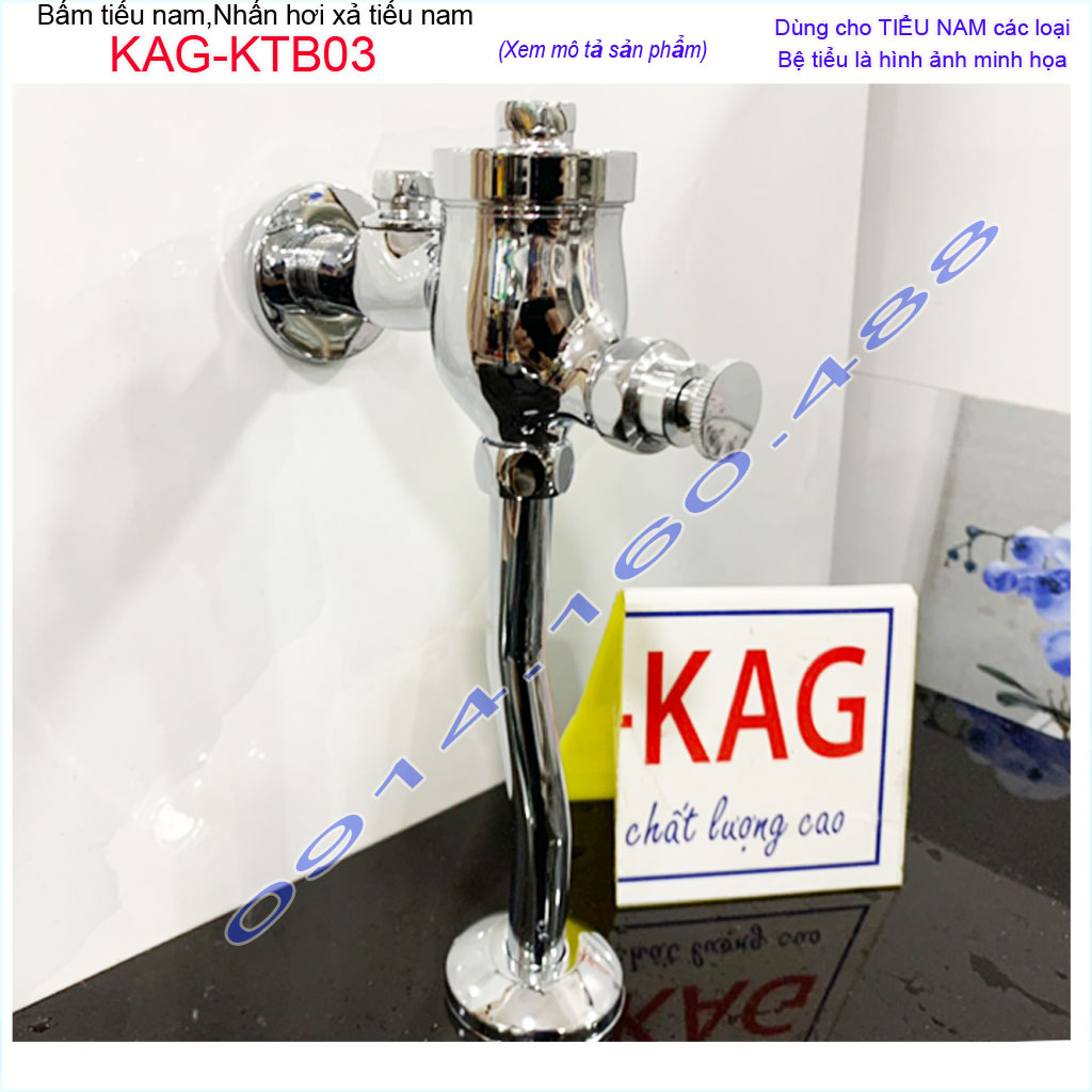 Bộ xả ấn tay tiểu nam KAG-KTB03, van xả nhấn hơi bệ tiểu nam xả nước mạnh dễ sử dụng thên to thiết kế đẹp