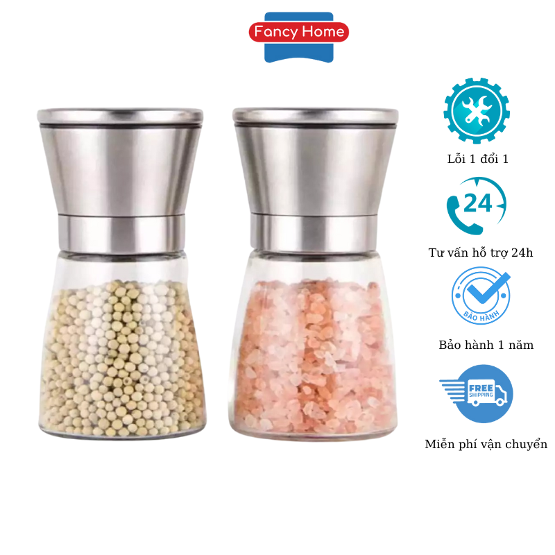 Dụng Cụ Đựng Và Xay Tiêu - Xay Hạt Tiêu - Xay Muối – Điều Chỉnh Mức Xay To Nhỏ Tiện Dụng