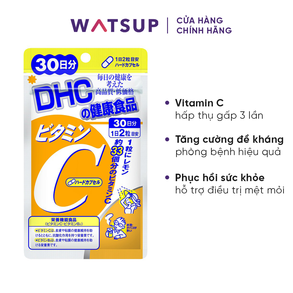Viên uống DHC Vitamin C Hard Capsule Bổ sung Vitamin C