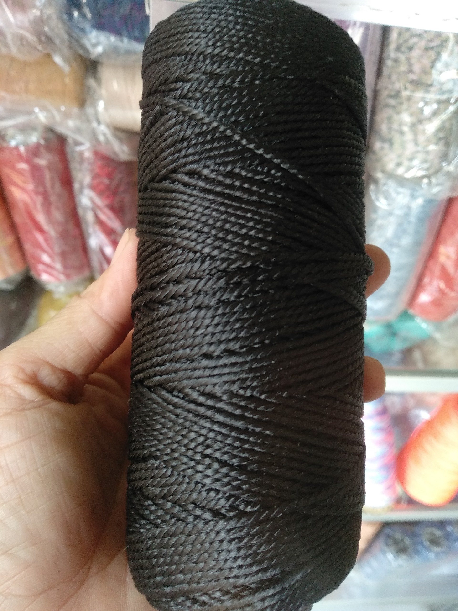 Sợi thô đan móc túi xách, nón, giày dép màu 3