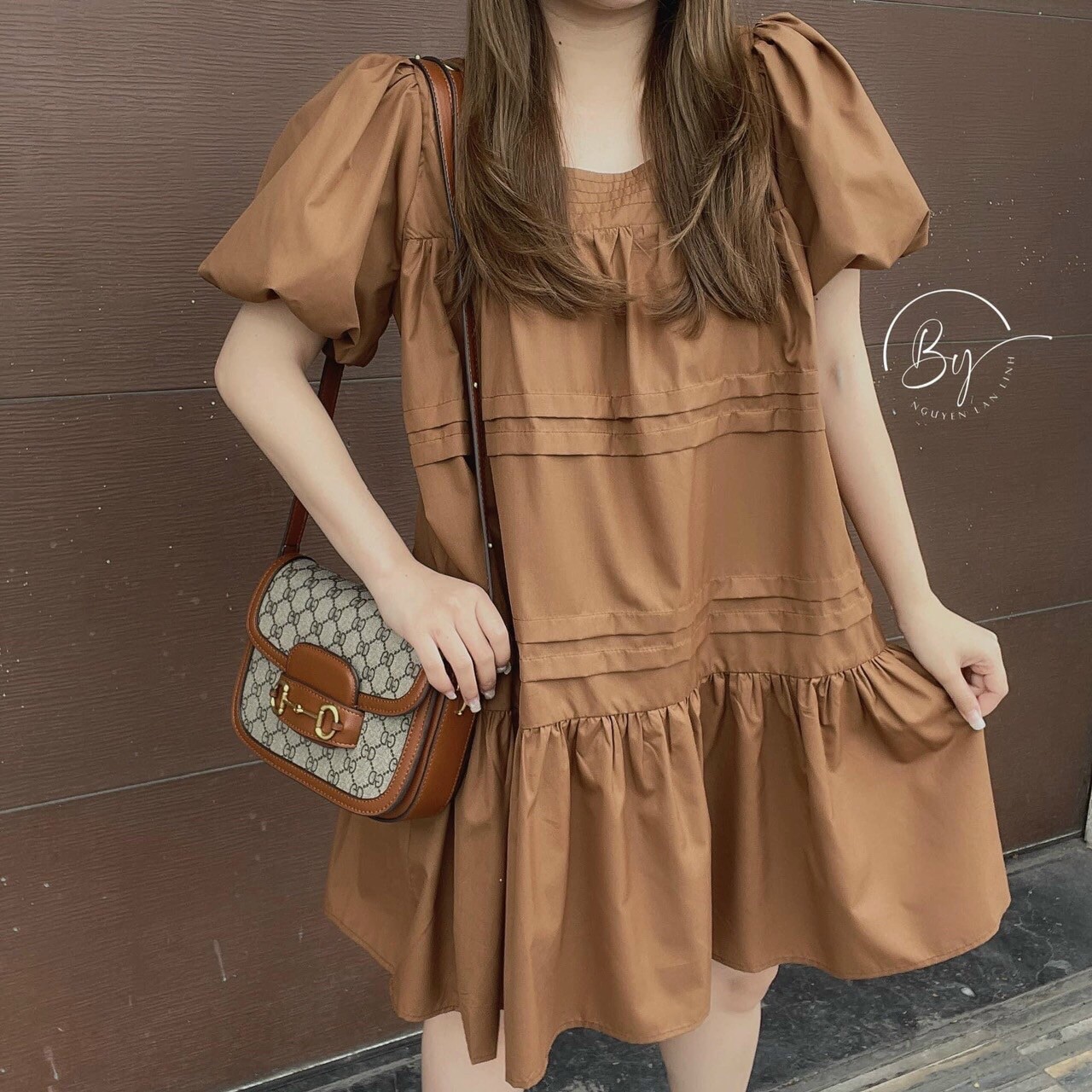 Đầm váy babydoll cổ vuông siêu xinh thời trang nữ cho nàng dạo phố