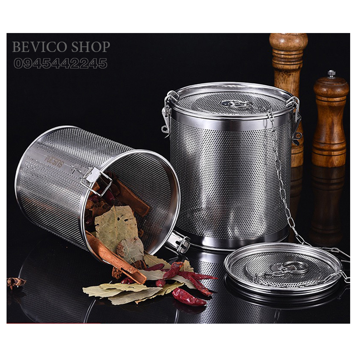 Giỏ lưới inox 304 | lọc gia vị | lọc trà