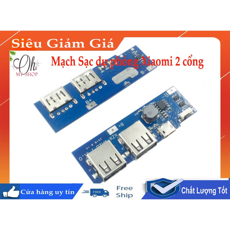 Mạch sạc dự phòng - Mạch sạc dự phòng Xiaomi gen 2s - Bằng pin LIthim-Polymer- Chuẩn Xịn