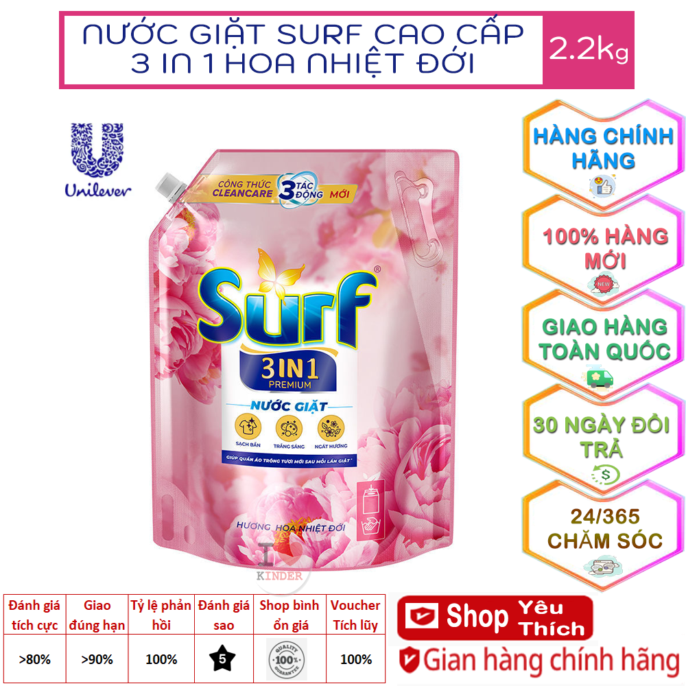 Túi Nước Giặt Cao Cấp Surf 3in1 - 3.5kg