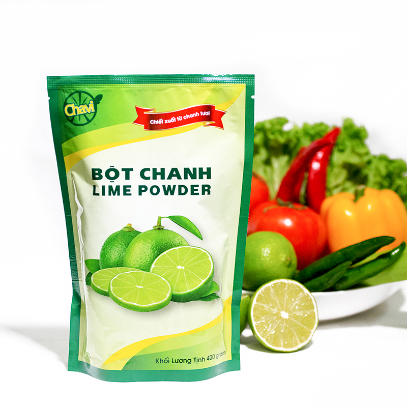 Bột chanh gia vị Chavi túi 400gr (Chavi lime powder) (lemon powder/lime powder)