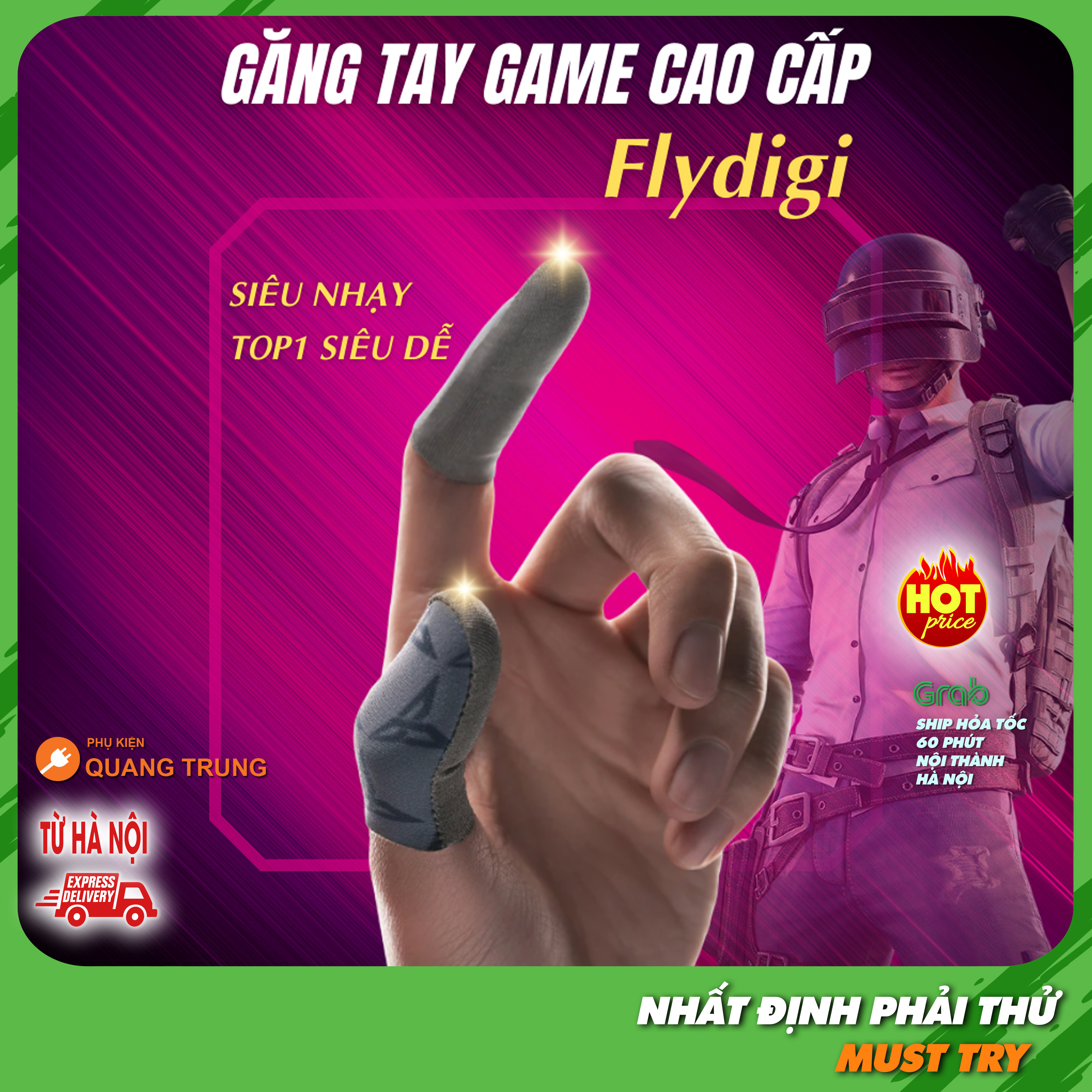 [PHIÊN BẢN MỚI NHẤT ] Găng tay Flydigi Wasp Feelers 4/5  chơi game PUBG, Liên quân, chống mồ hôi, cực nhạy