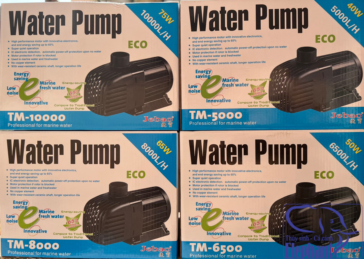 Máy bơm lọc nước hồ cá, hòn non bộ jebao tm 5000, 6500, 8000, 10000 siêu tiếc kiệm điện, vui lòng xem kỹ mô tả sp