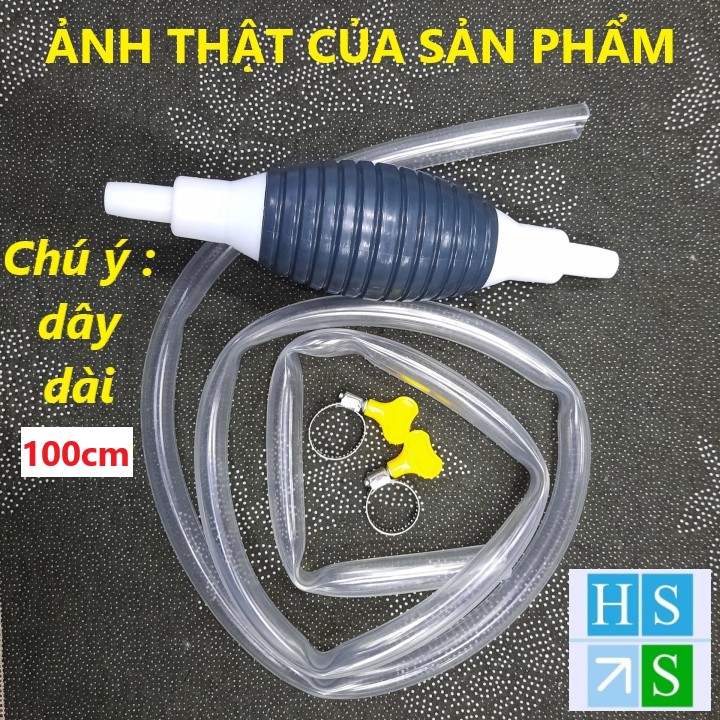 Bơm hút chất lỏng đa năng kèm 2 khóa (Dài 100cm) Dụng cụ hút nước - HS Shop Thủ Đức