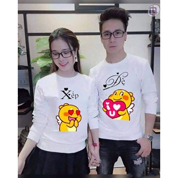 Áo đôi tay dài xếp -đệ