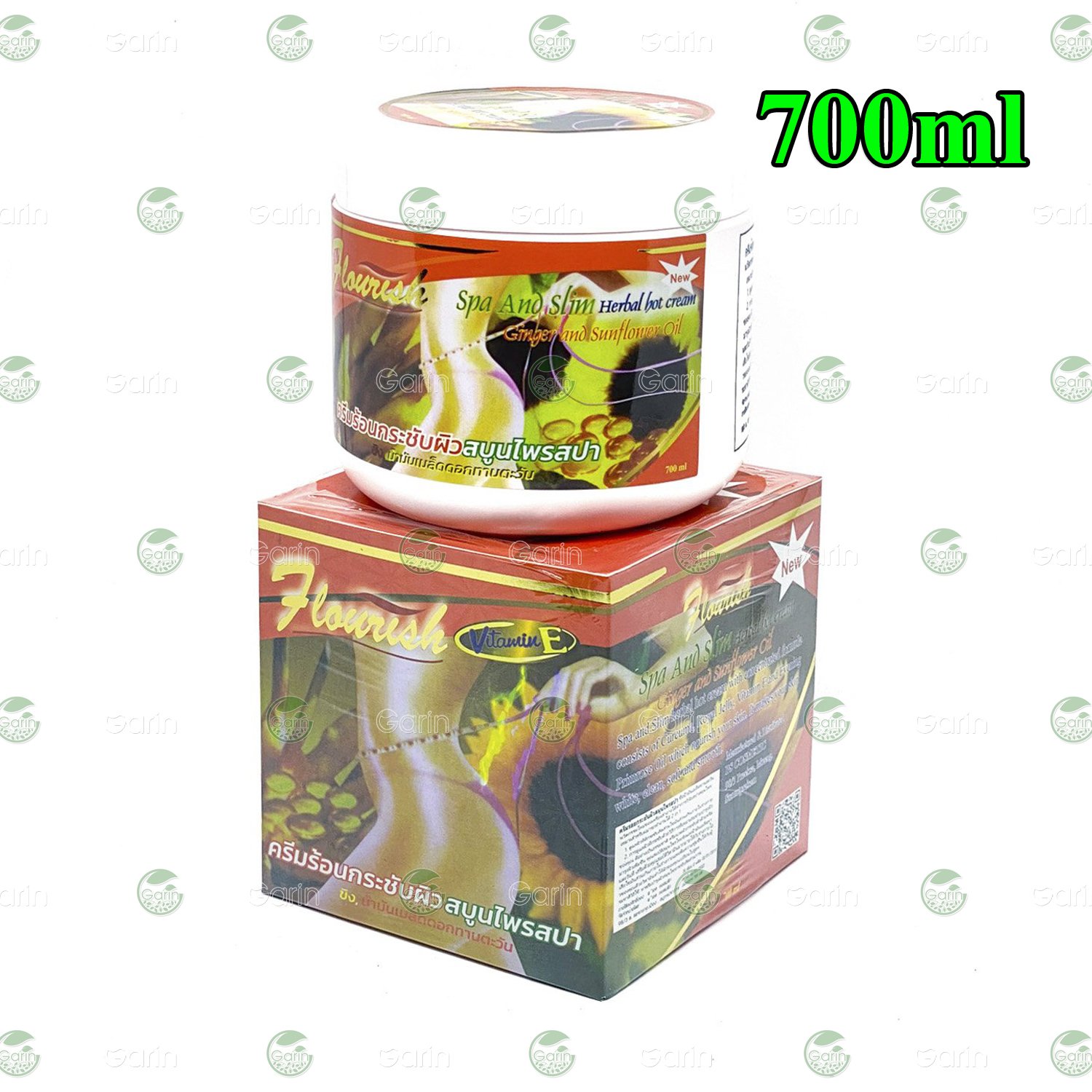Kem tan mỡ bụng gừng ớt Flourish Thái Lan 700ml giúp đánh tan mỡ hiệu quả, làm săn chắc vùng bụng, hông, eo, mông và đùi, cho dáng vóc luôn gọn gàng hơn