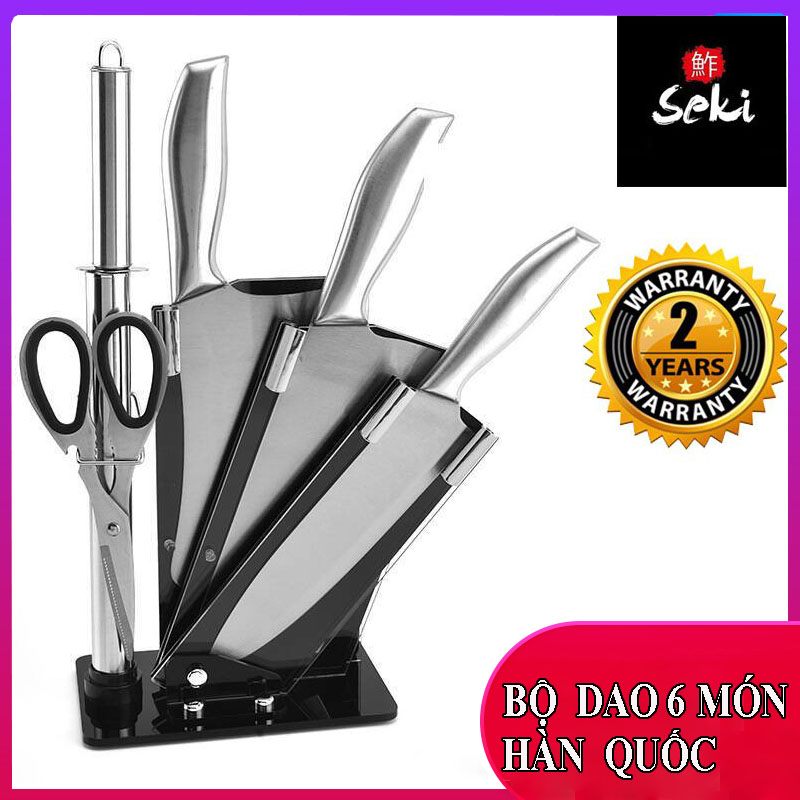 [HCM]Dao Inox 6 Món Nhật Bản  được đúc liền nguyên khối đảm bảo không bị lỏng lắc hay gỉ sét dù sử dụng nhiều năm độ bền vĩnh viễn.