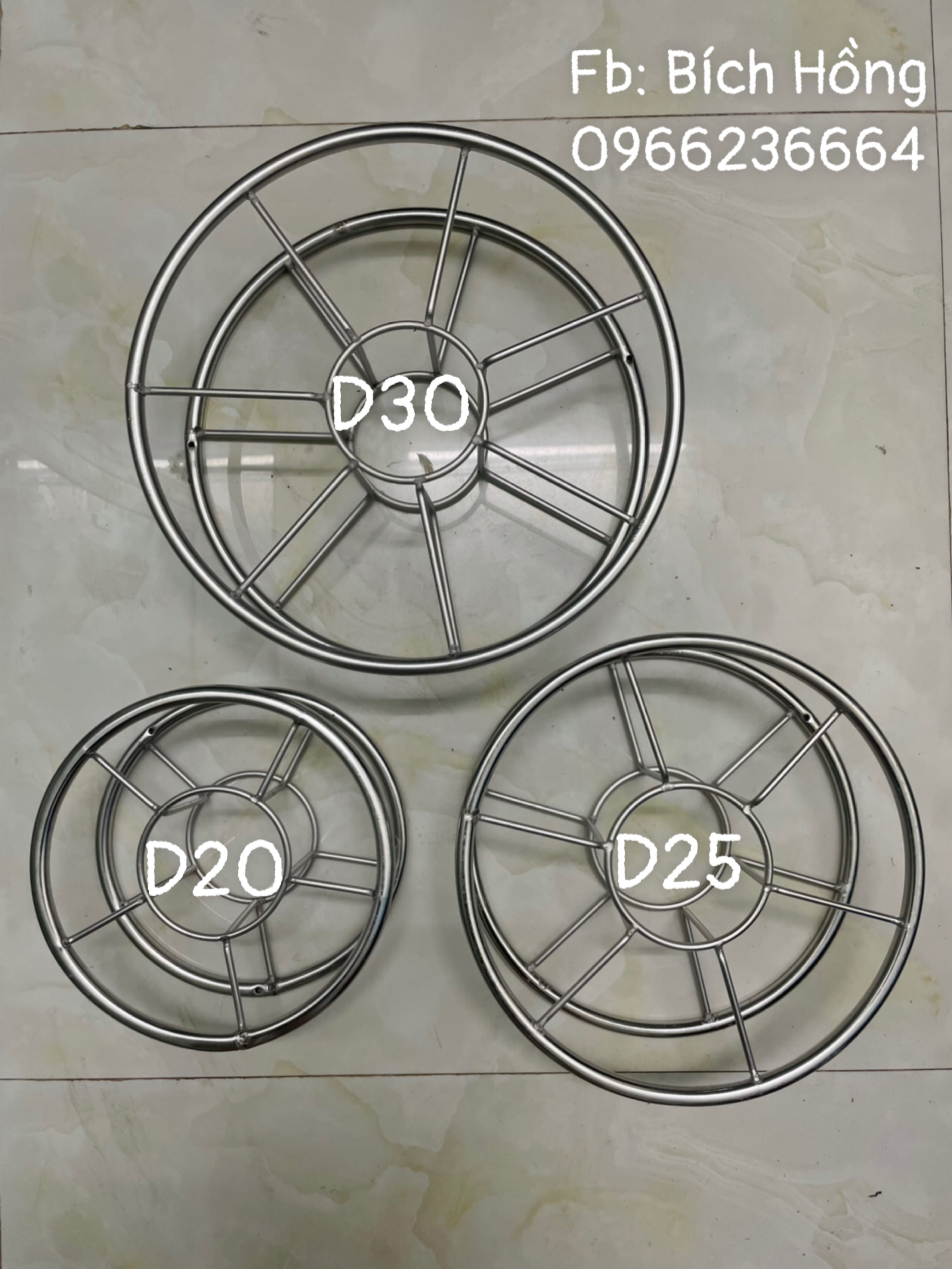 Guồng cuốn tay inox 304 trắng sáng - guồng cuộn dây diều