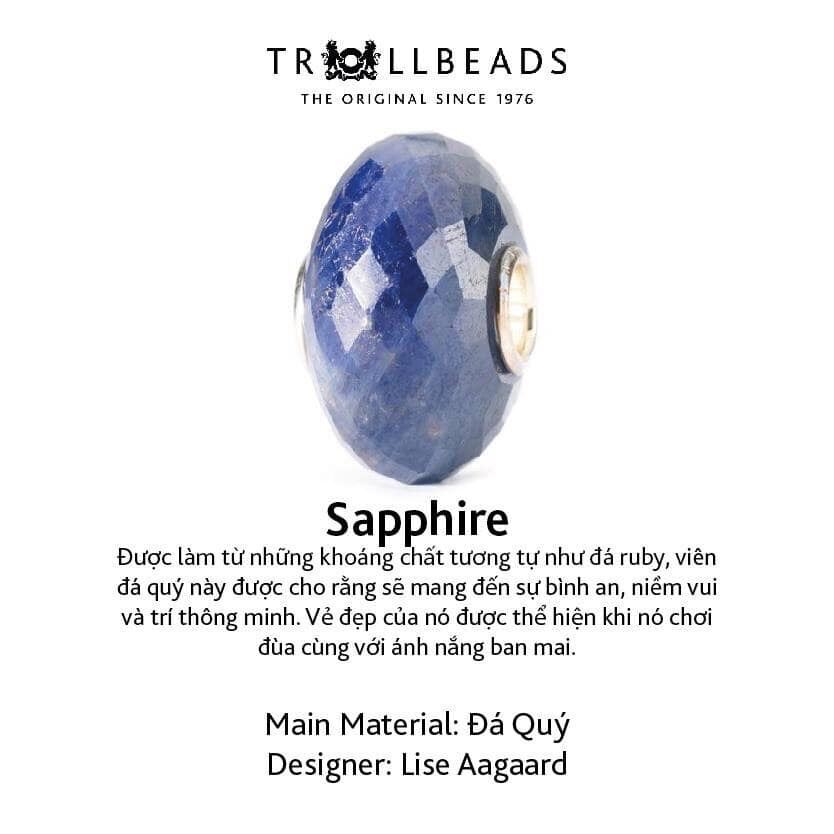 Trollbeads đá quý tự nhiên sapphire tstbe-30001