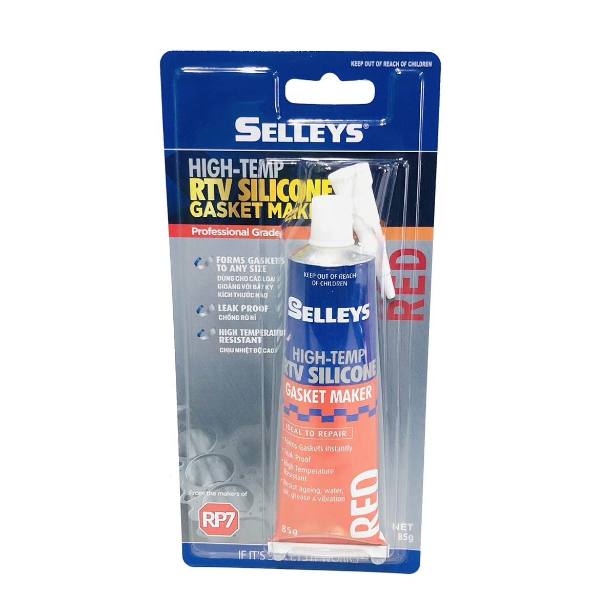 Keo silicone chịu nhiệt Selleys Red High-Tem RTV Silicone 85gr