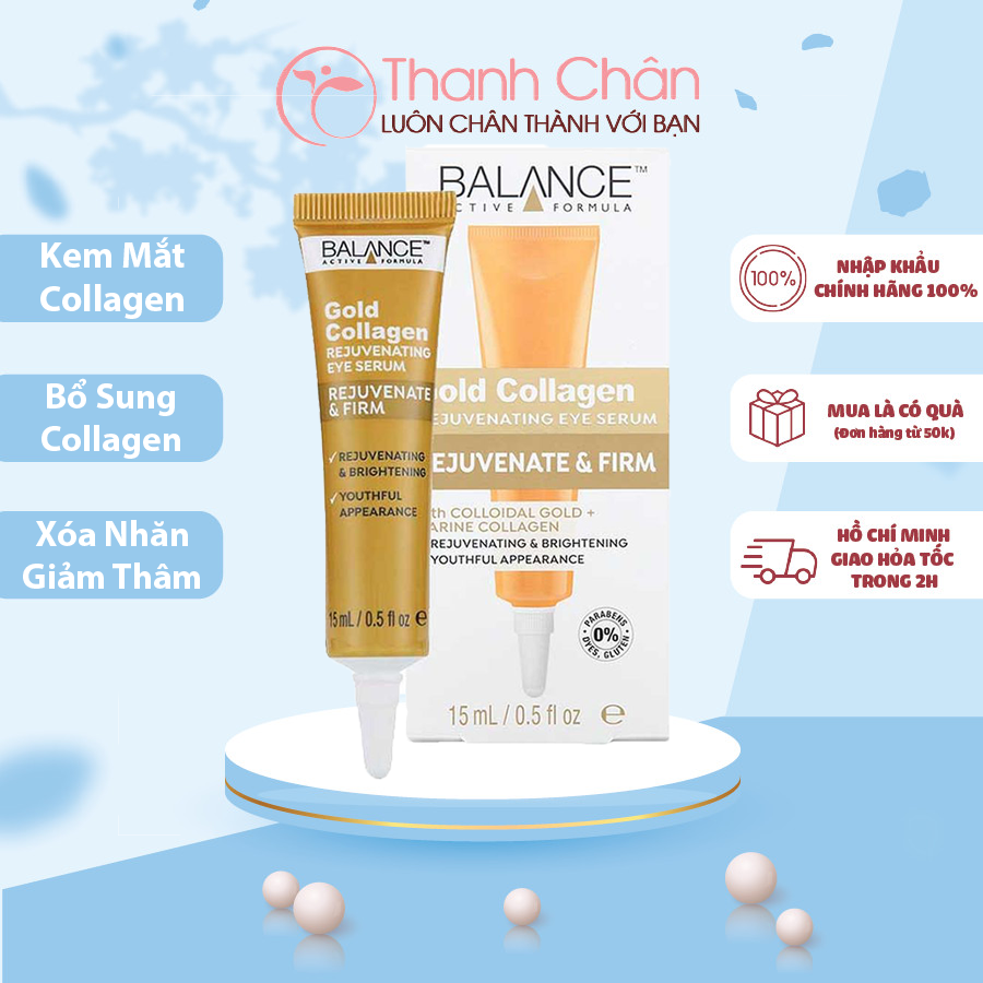 Tinh Chất Dưỡng Da Vùng Mắt Ngừa Lão Hóa Balance Gold Collagen Rejuvenating Eye Serum 15ml