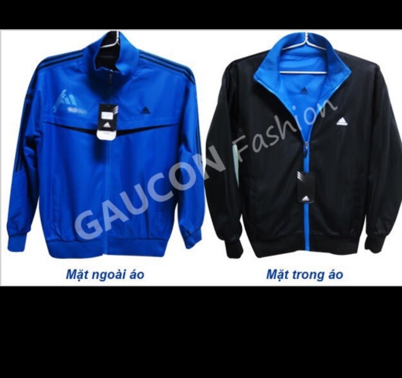 Áo dù 2 mặt adidas