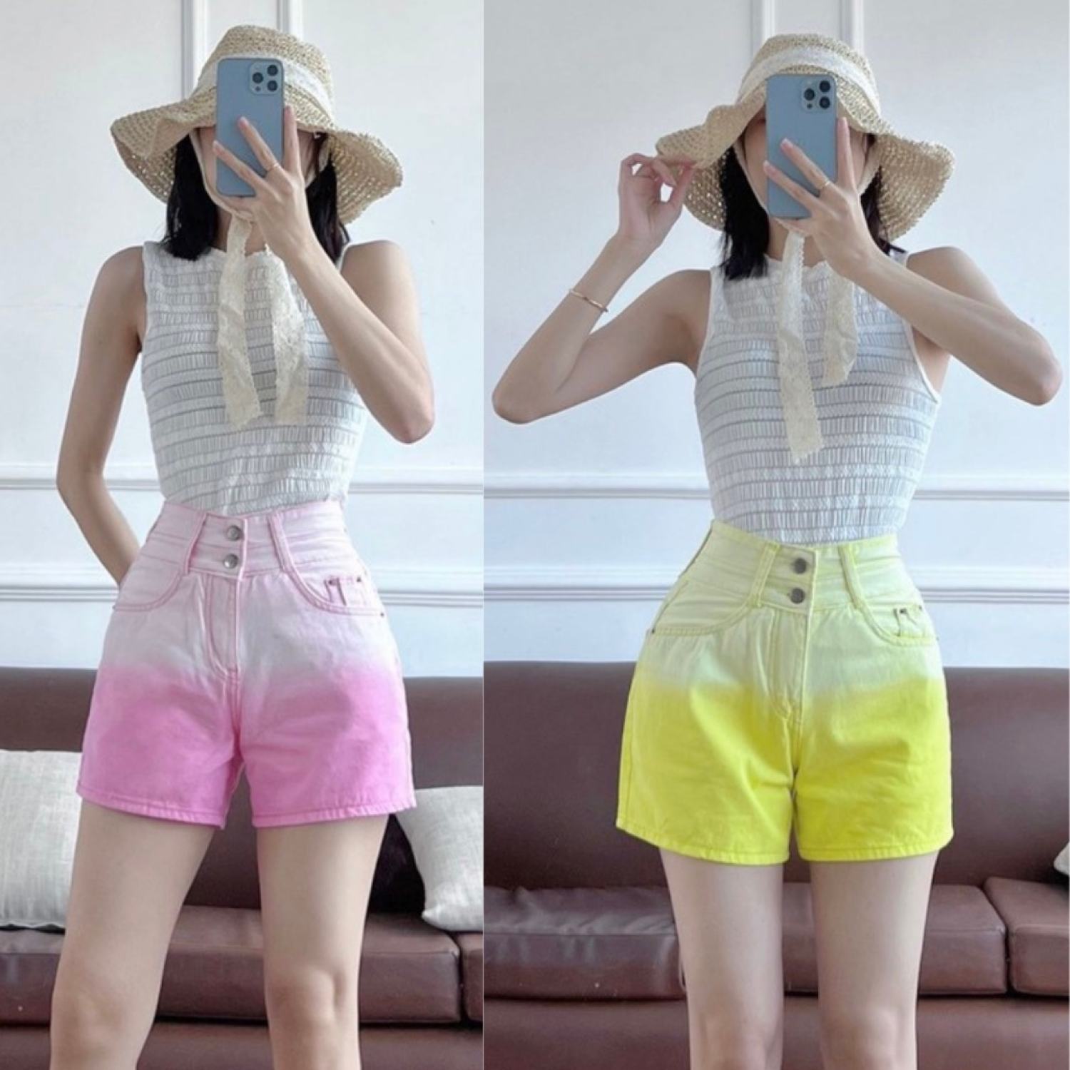 Quần short kk2n phối màu trẻ trυng,quần đùi kaki woat lưng cao dáng suông,quần ngố kaki 2 nút có bigsize