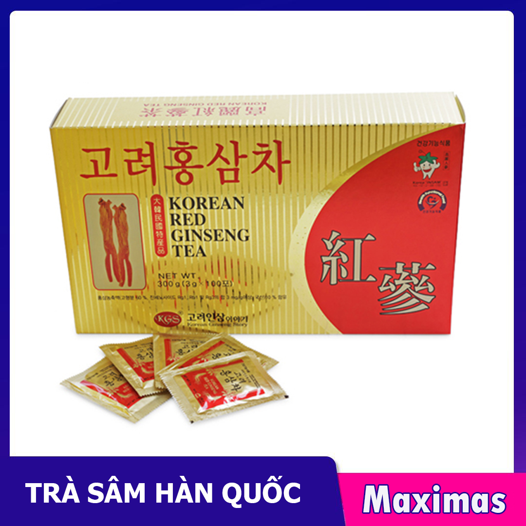 Trà hồng sâm KGS Hàn Quốc hộp 100 gói giúp tăng cường sức khỏe của Bạn - Nhân sâm Maximas