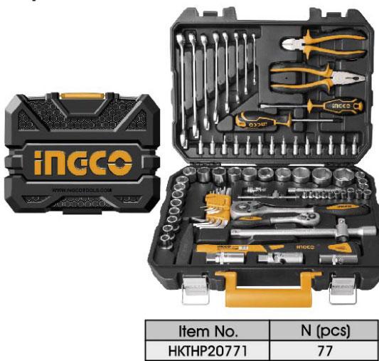 Bộ 77 công cụ ingco hkthp20771